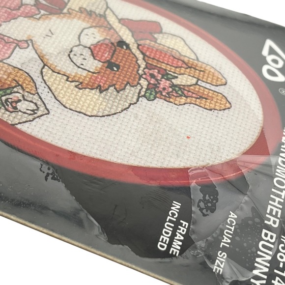 Suzy's Zoo Cross Stich Grandmother Bunny‎ Janlynn with Frame VTG - Picture 3 of 4